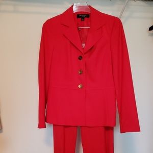 Red Pants Suit